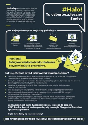 grafika promująca kampanię informacyjną dotyczącą phishingu