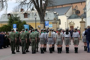 Uroczystości upamiętniające Żołnierzy Wyklętych w Krośnie. Na zdjęciu harcerze oraz uczestnicy obchodów