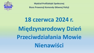 grafika promująca kampanię przeciwko mowie nienawiści