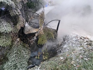 samochód uczestniczący w zdarzeniu drogowym na ul. Białobrzeskiej w Krośnie