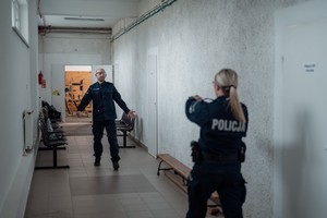 policjanci uczestniczący w szkoleniu