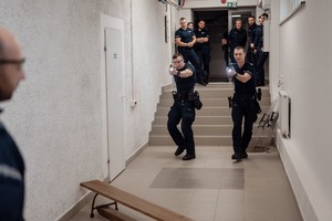 policjanci uczestniczący w szkoleniu