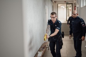 policjanci uczestniczący w szkoleniu