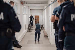 policjanci uczestniczący w szkoleniu