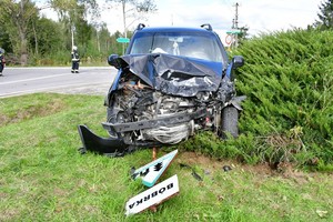 uszkodzenia powypadkowe pojazdów uczestniczących w zdarzeniu w Bóbrce