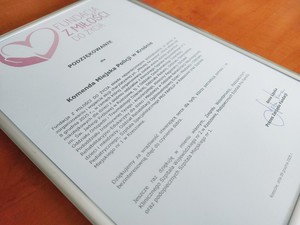 podziękowanie dla policjantów za udział w akcji pomocowej