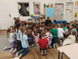 Zdjęcie z przeprowadzonych prelekcji w Szkole Podstawowej w Odrzykoniu.